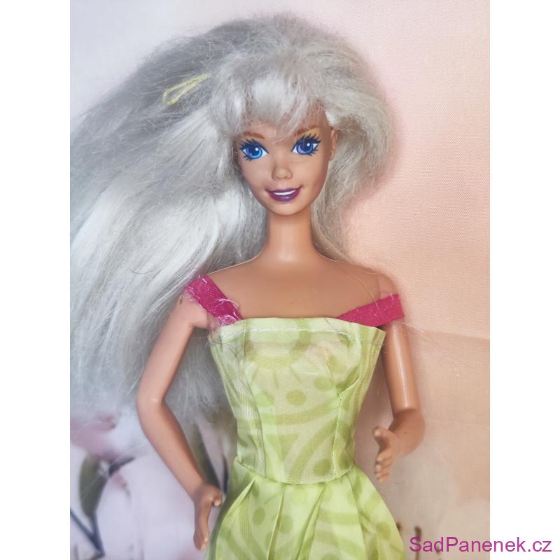 Barbie Superstar v zelených šatech