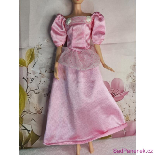 Růžové Barbie dlouhé šaty